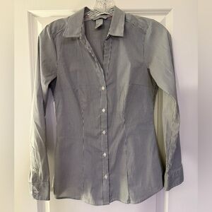 H&M Black and White Striped Shirt